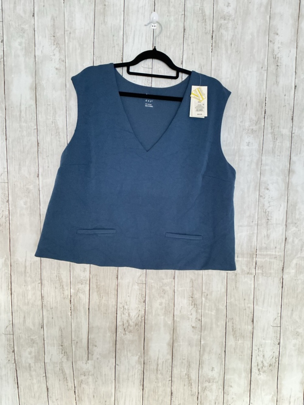 a new day Slate Blue V-Neck Sleeveless Knit Tunic